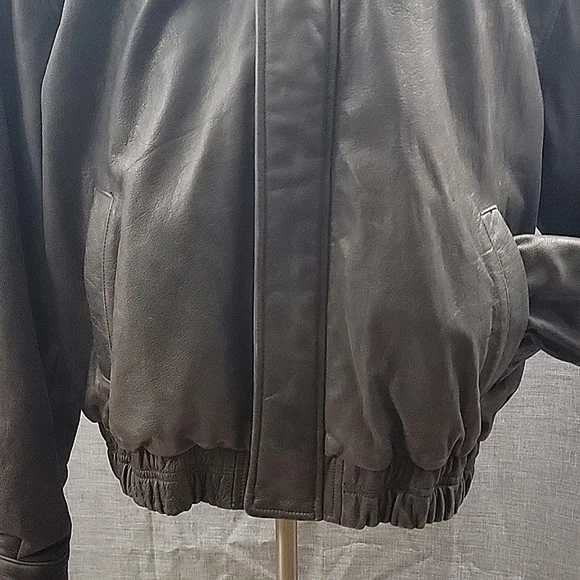 Wilson's VTG brown leather Thermal Insulated Bomber jacket Collared men's SZ L
